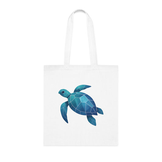 Geometric Polygon Turtle Tote Bag