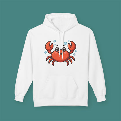 Cartoon Cute Crab Fleece Unisex Hoodie