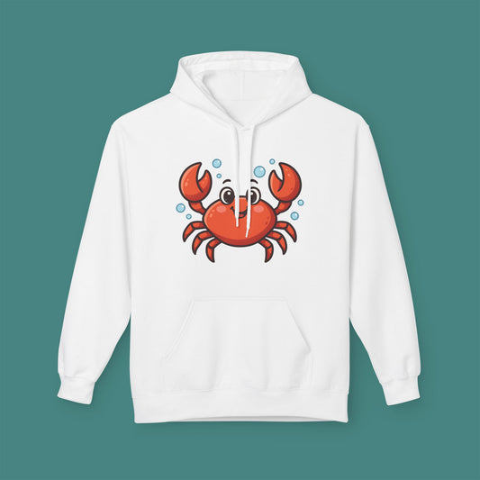 Cartoon Cute Crab Fleece Unisex Hoodie
