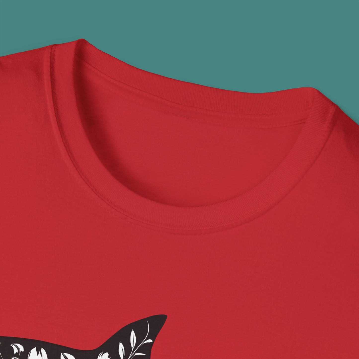 Floral Shark Silhouette Unisex T-Shirt