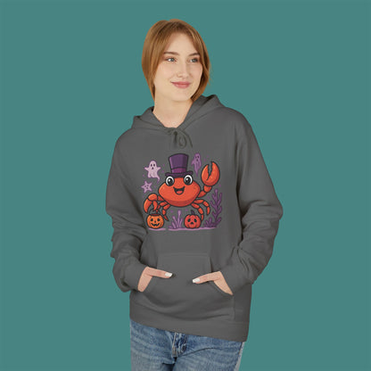 Halloween Crab Fleece Unisex Hoodie