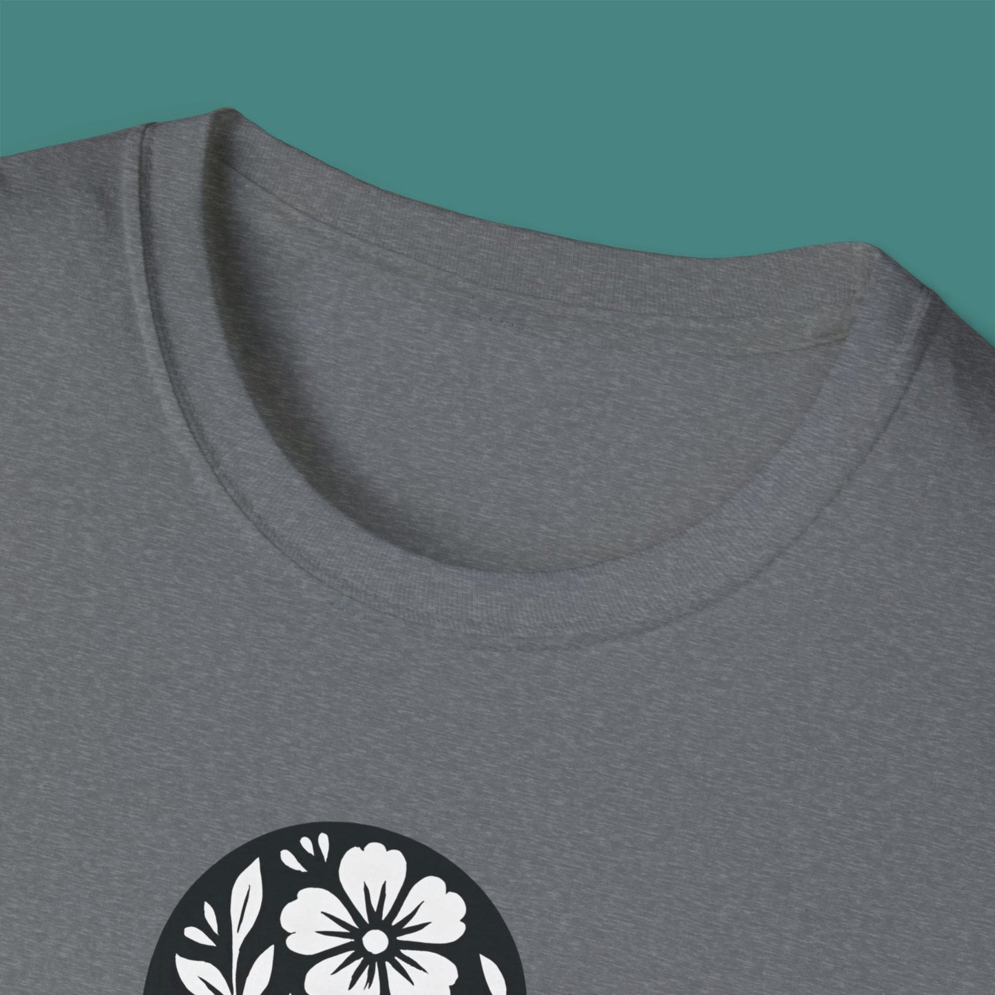 Floral Octopus Silhouette Unisex T-Shirt