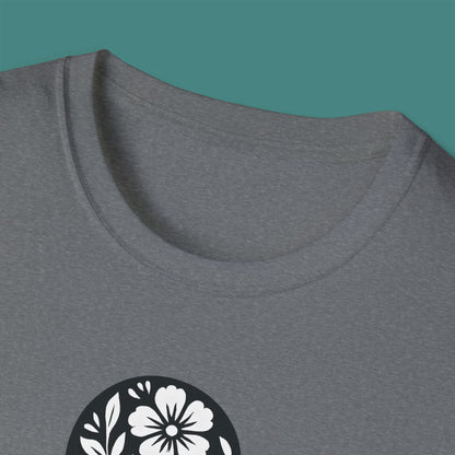 Floral Octopus Silhouette Unisex T-Shirt