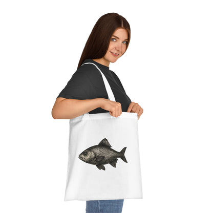 Vintage Etching Fish Tote Bag