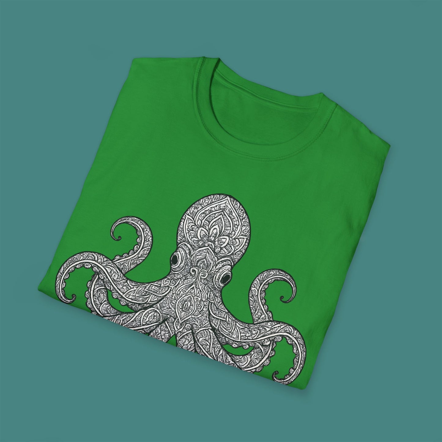 Intricate Mandala Octopus Unisex T-Shirt
