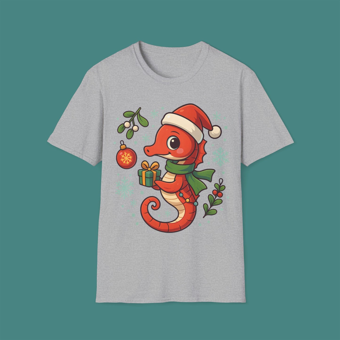 Christmas Seahorse Unisex T-Shirt