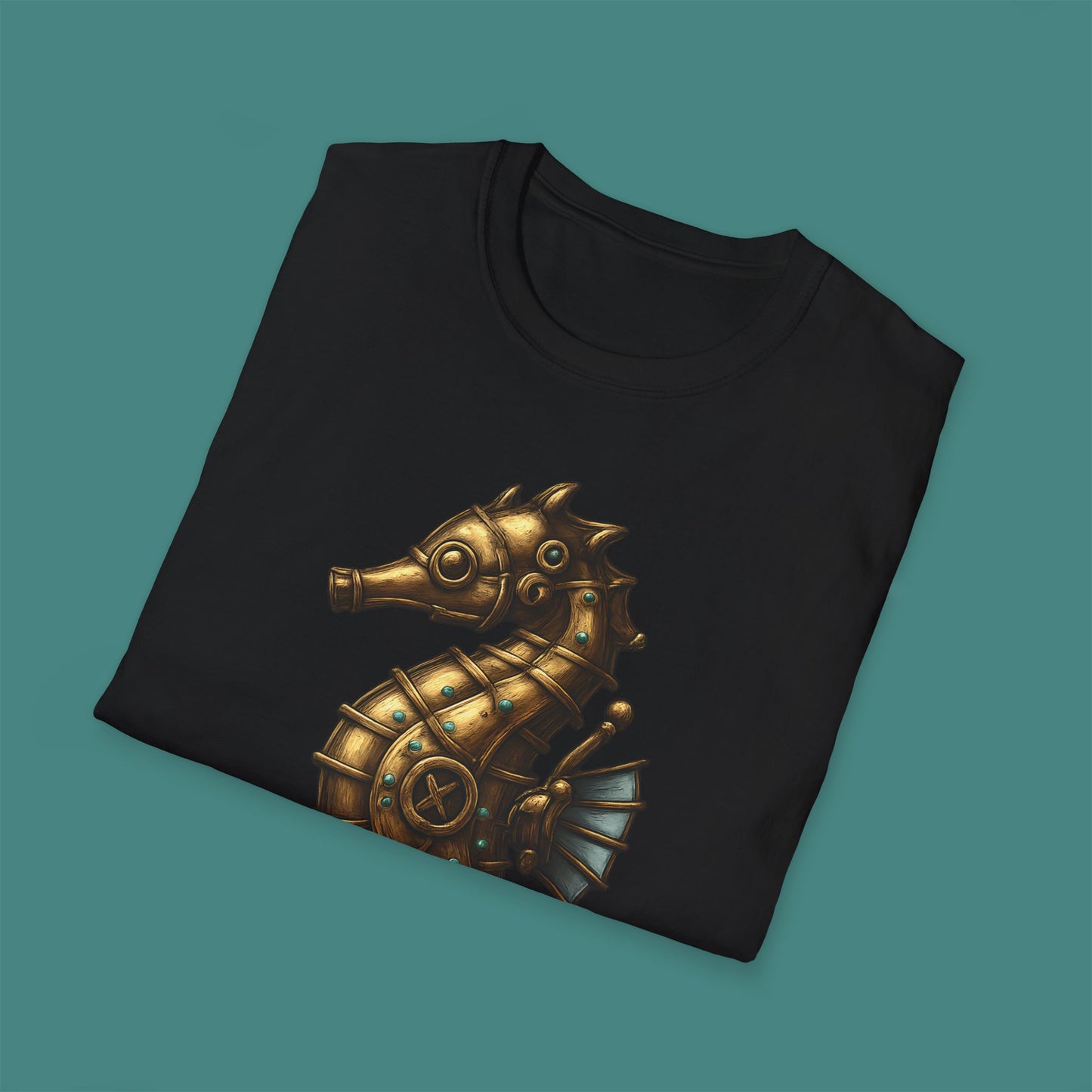 Steampunk Mechanical Seahorse Unisex T-Shirt