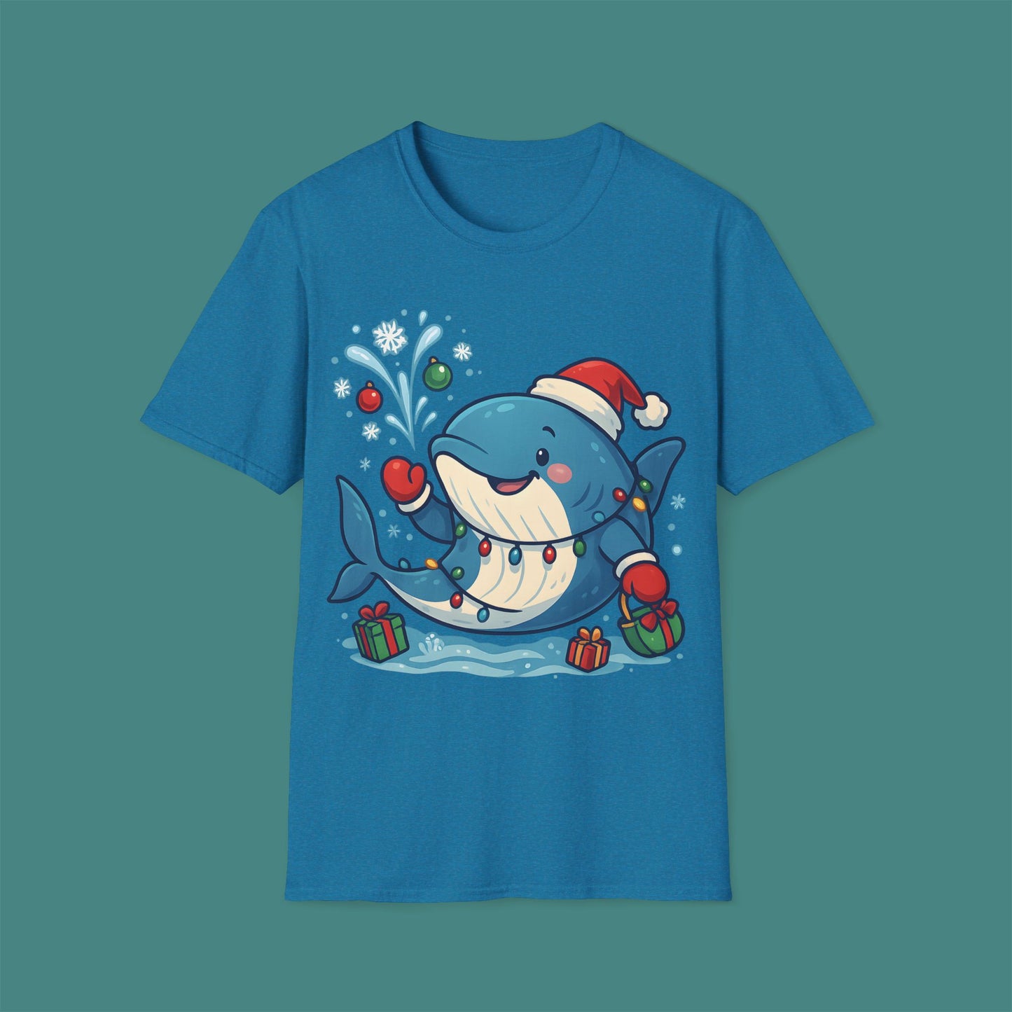 Christmas Whale Unisex T-Shirt