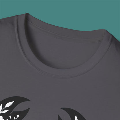 Floral Crab Silhouette Unisex T-Shirt