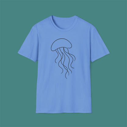 Minimalist Line Art Jellyfish Unisex T-Shirt