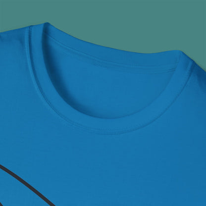 Minimalist Line Art Whale Unisex T-Shirt