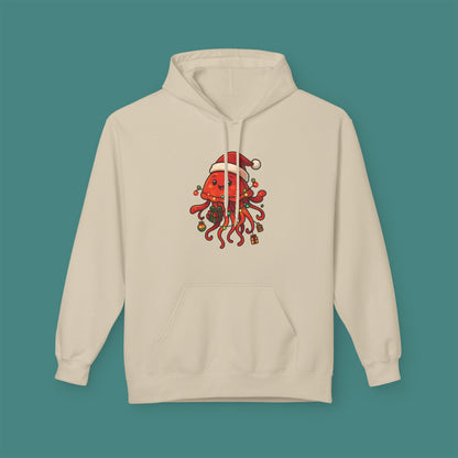 Christmas Jellyfish Fleece Unisex Hoodie