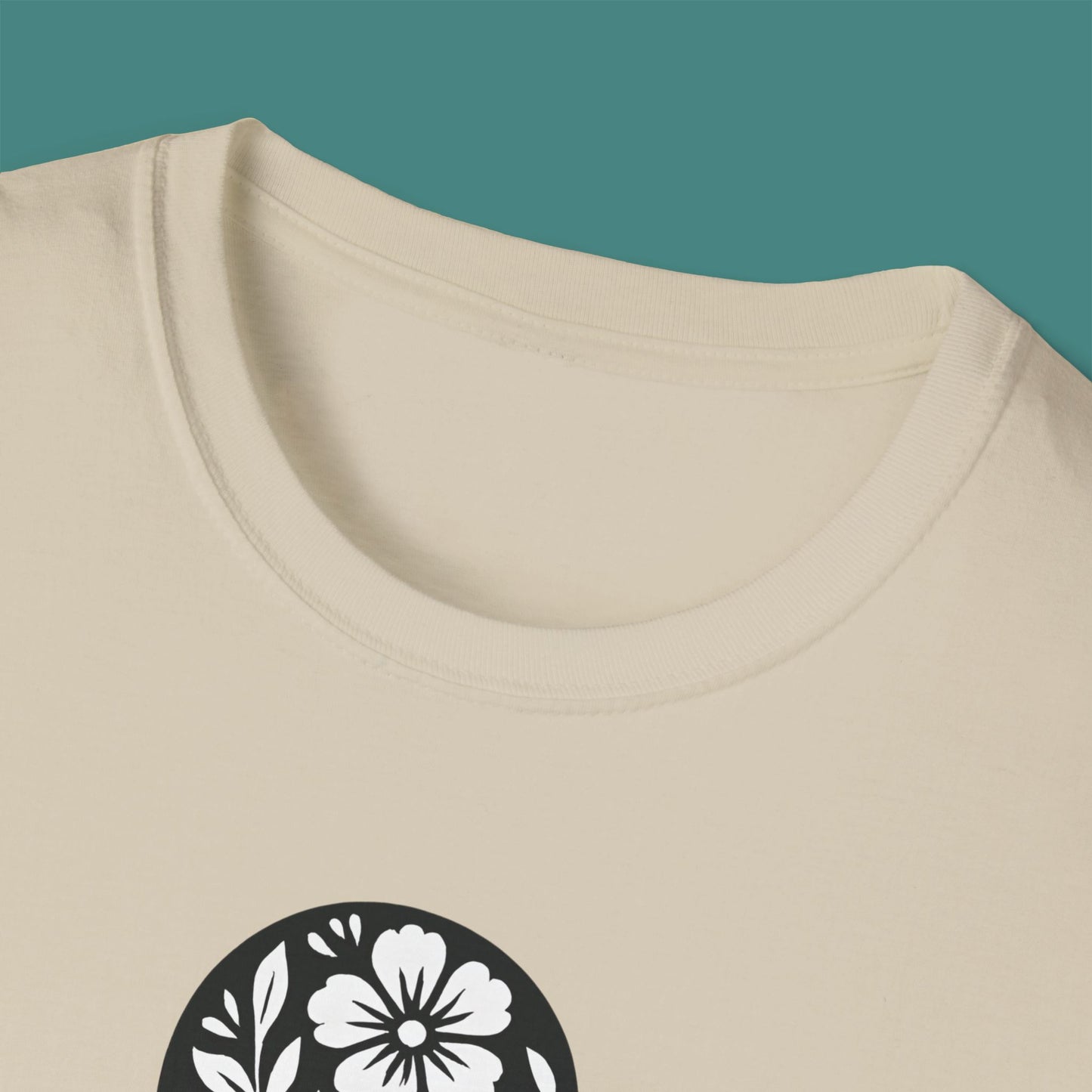 Floral Octopus Silhouette Unisex T-Shirt