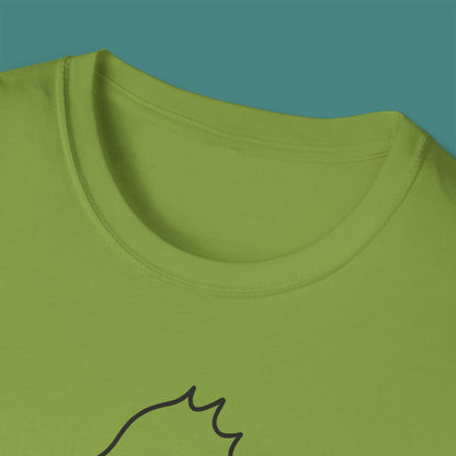 Minimalist Line Art Seahorse Unisex T-Shirt