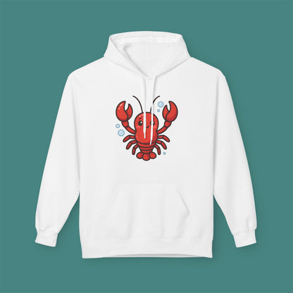 Cartoon Cute Lobster Fleece Unisex Hoodie