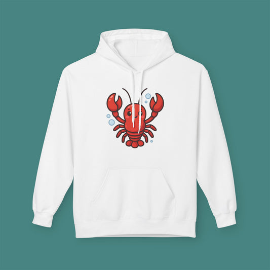 Cartoon Cute Lobster Fleece Unisex Hoodie