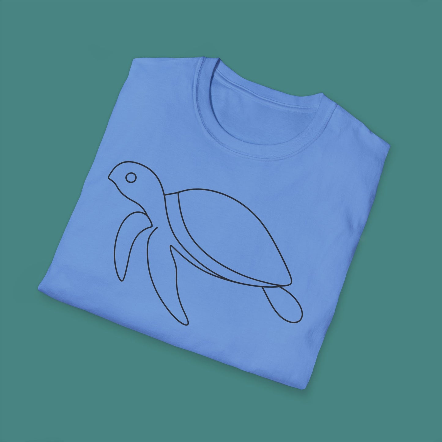 Minimalist Line Art Turtle Unisex T-Shirt