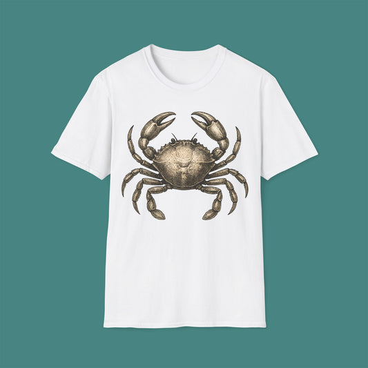 Vintage Etching Crab Unisex T-Shirt