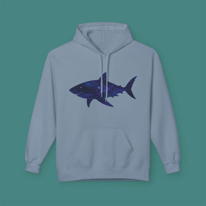 Cosmic Galaxy Shark Fleece Unisex Hoodie