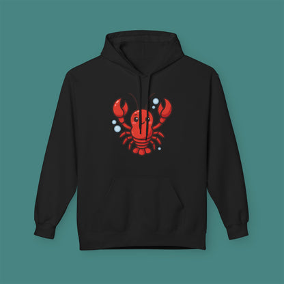 Cartoon Cute Lobster Fleece Unisex Hoodie