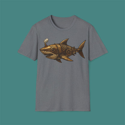 Steampunk Mechanical Shark Unisex T-Shirt