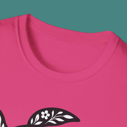 Floral Turtle Silhouette Unisex T-Shirt