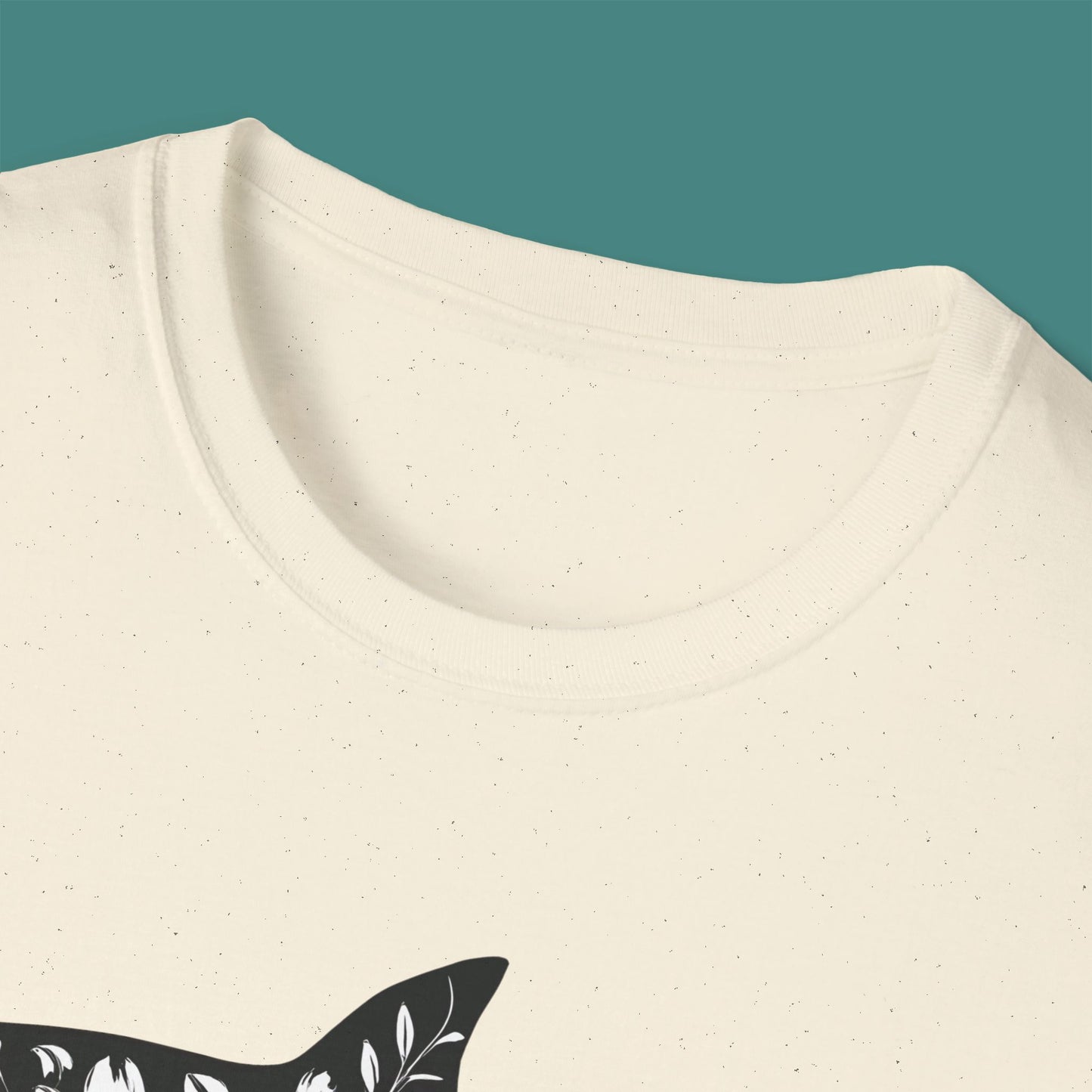 Floral Shark Silhouette Unisex T-Shirt