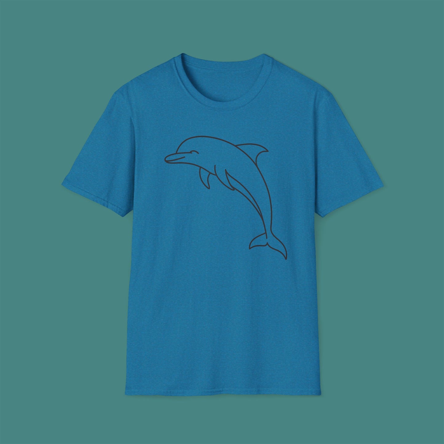Minimalist Line Art Dolphin Unisex T-Shirt