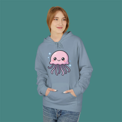 Cartoon Cute Jellyfish Fleece Unisex Hoodie