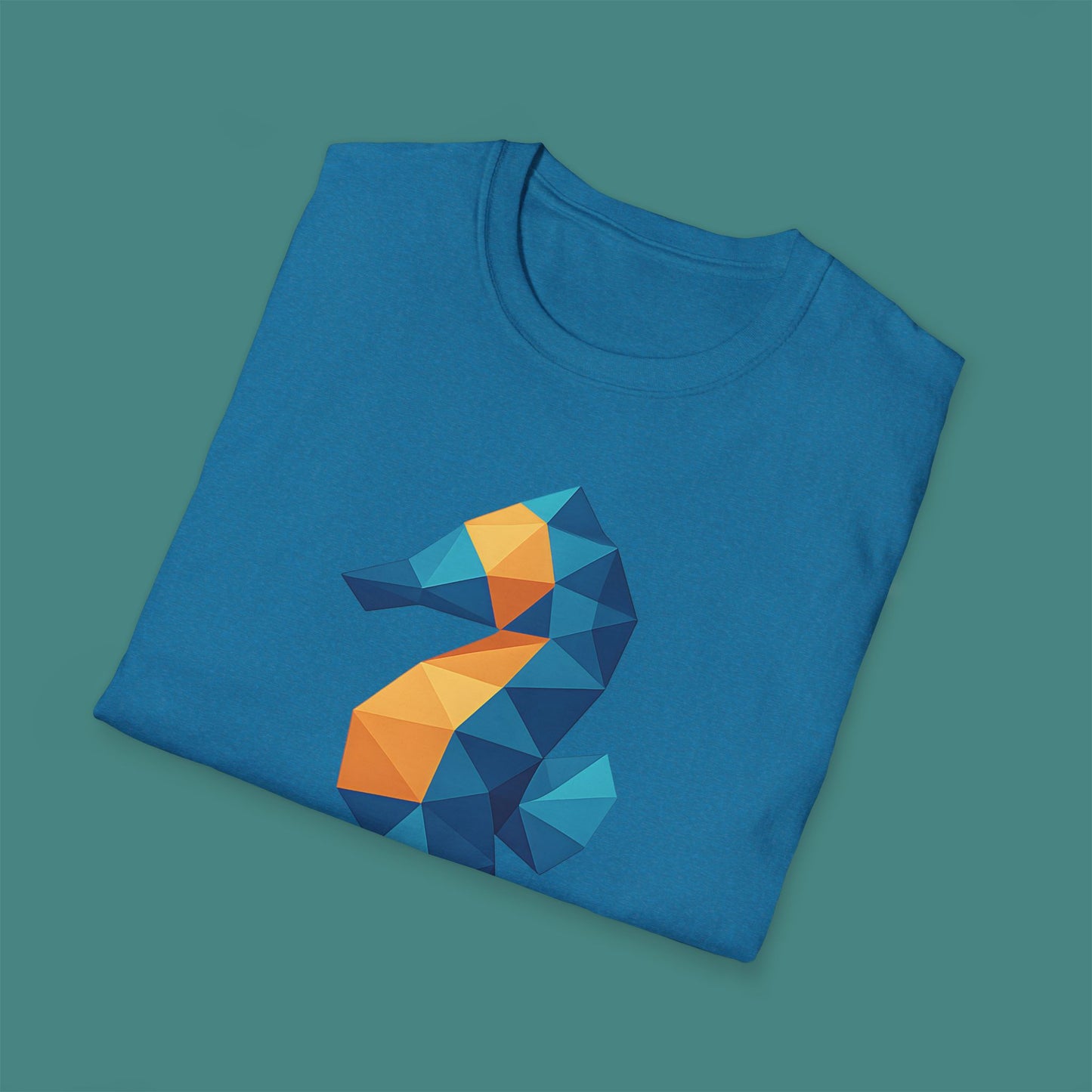 Geometric Polygon Seahorse Unisex T-Shirt