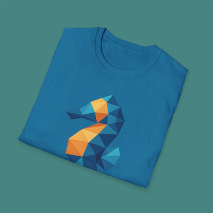 Geometric Polygon Seahorse Unisex T-Shirt