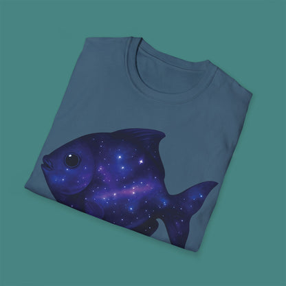 Cosmic Galaxy Fish Unisex T-Shirt