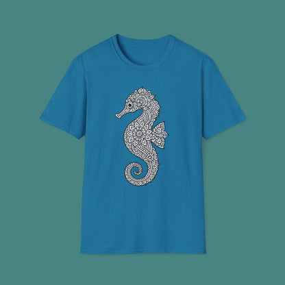 Intricate Mandala Seahorse Unisex T-Shirt