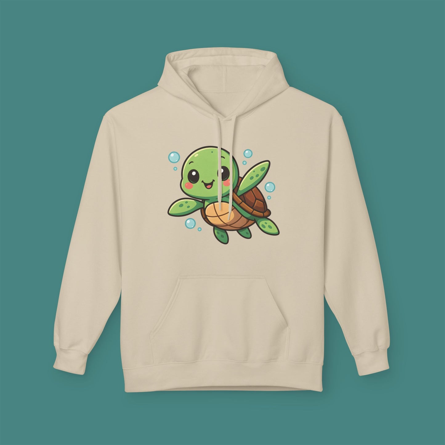 Cartoon Cute Turtle Fleece Unisex Hoodie