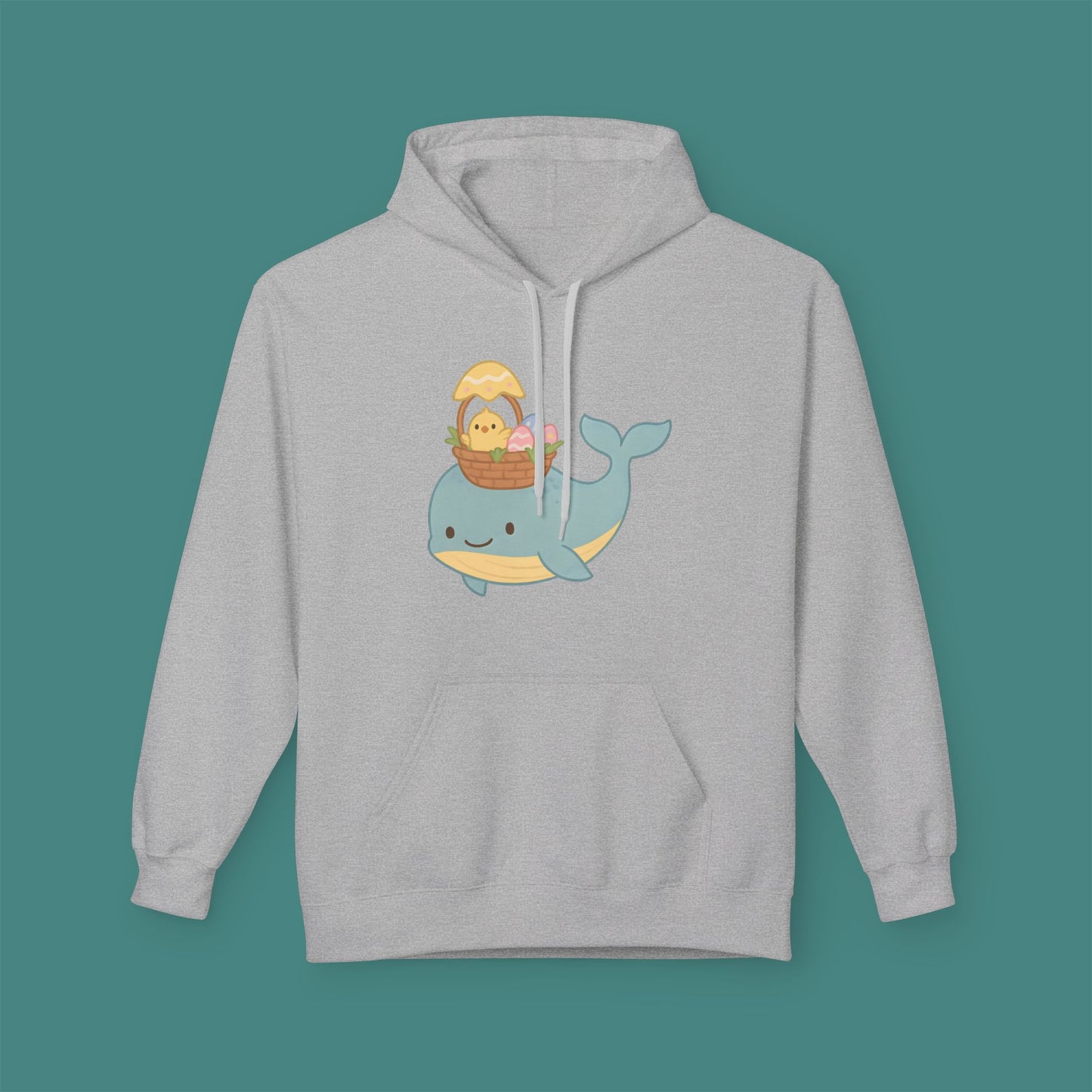 Easter Whale Fleece Unisex Hoodie