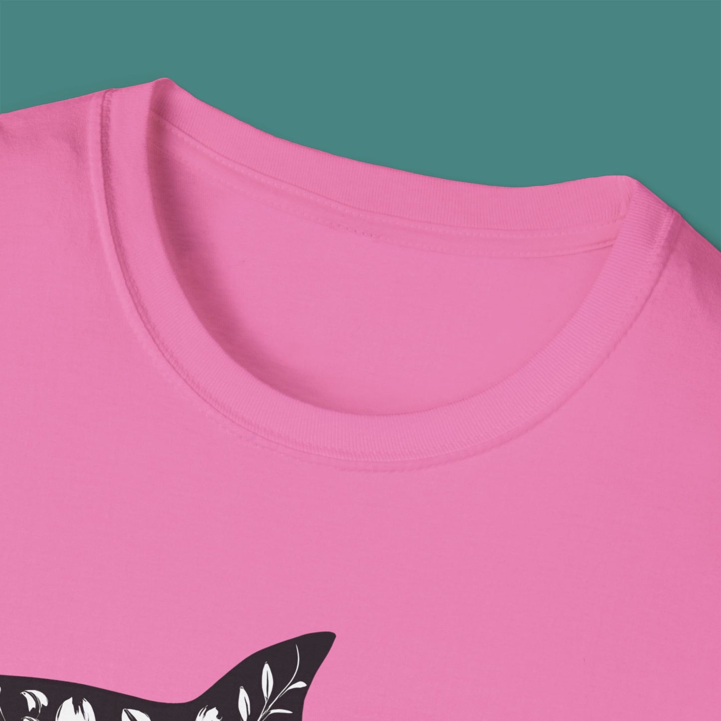 Floral Shark Silhouette Unisex T-Shirt
