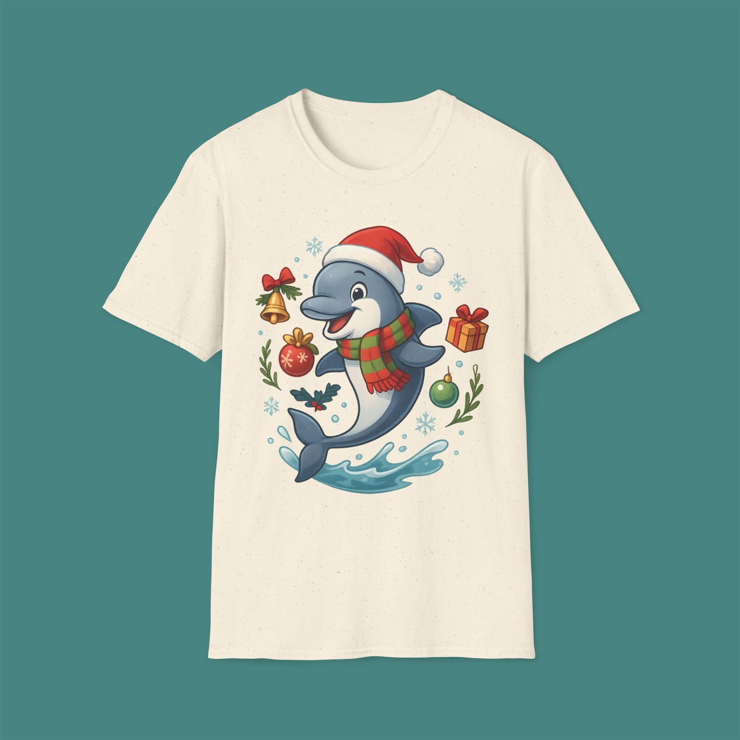 Christmas Dolphin Unisex T-Shirt