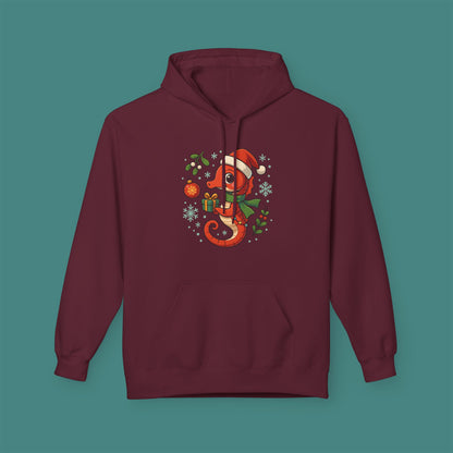 Christmas Seahorse Fleece Unisex Hoodie