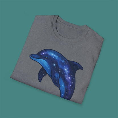 Cosmic Galaxy Dolphin Unisex T-Shirt