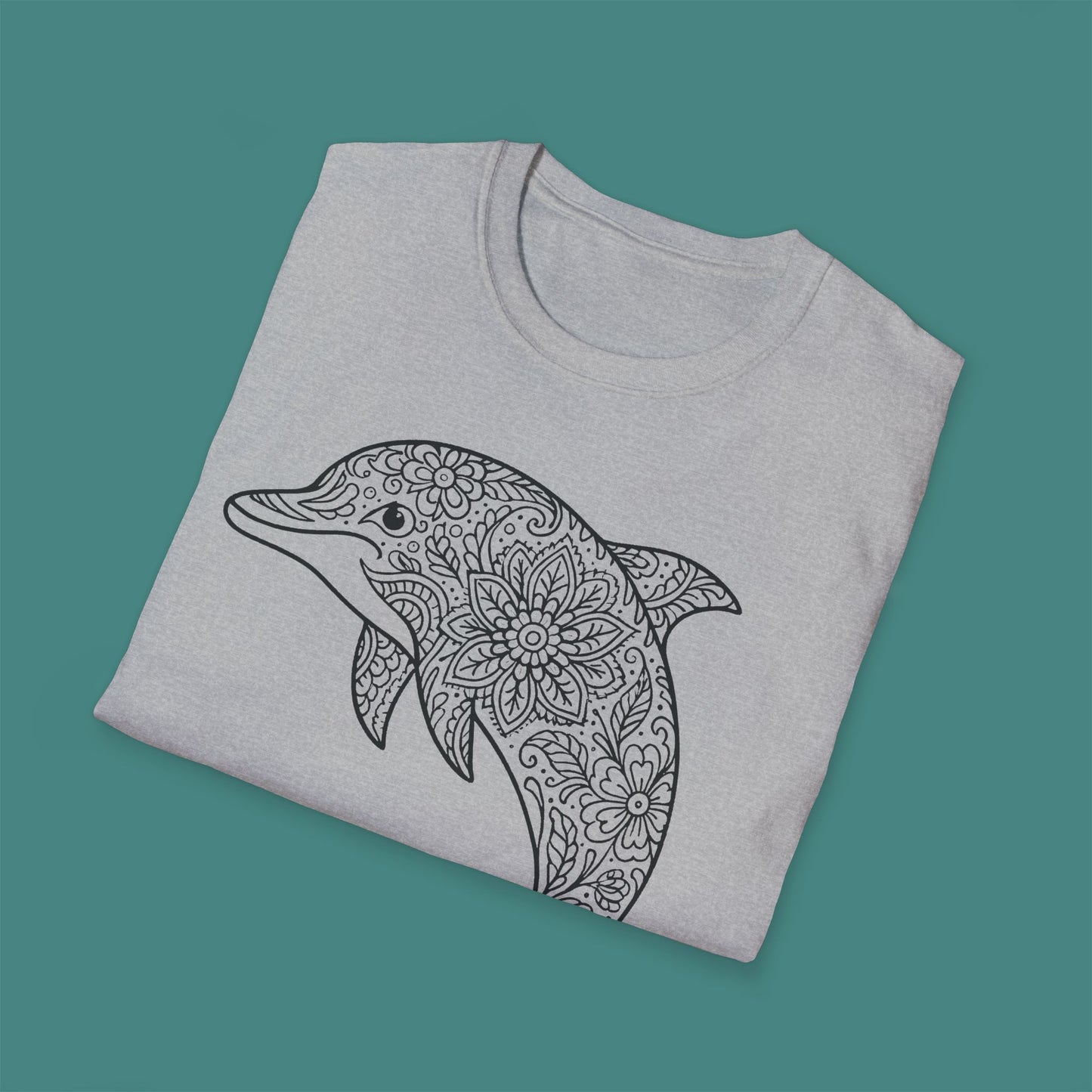 Intricate Mandala Dolphin Unisex T-Shirt