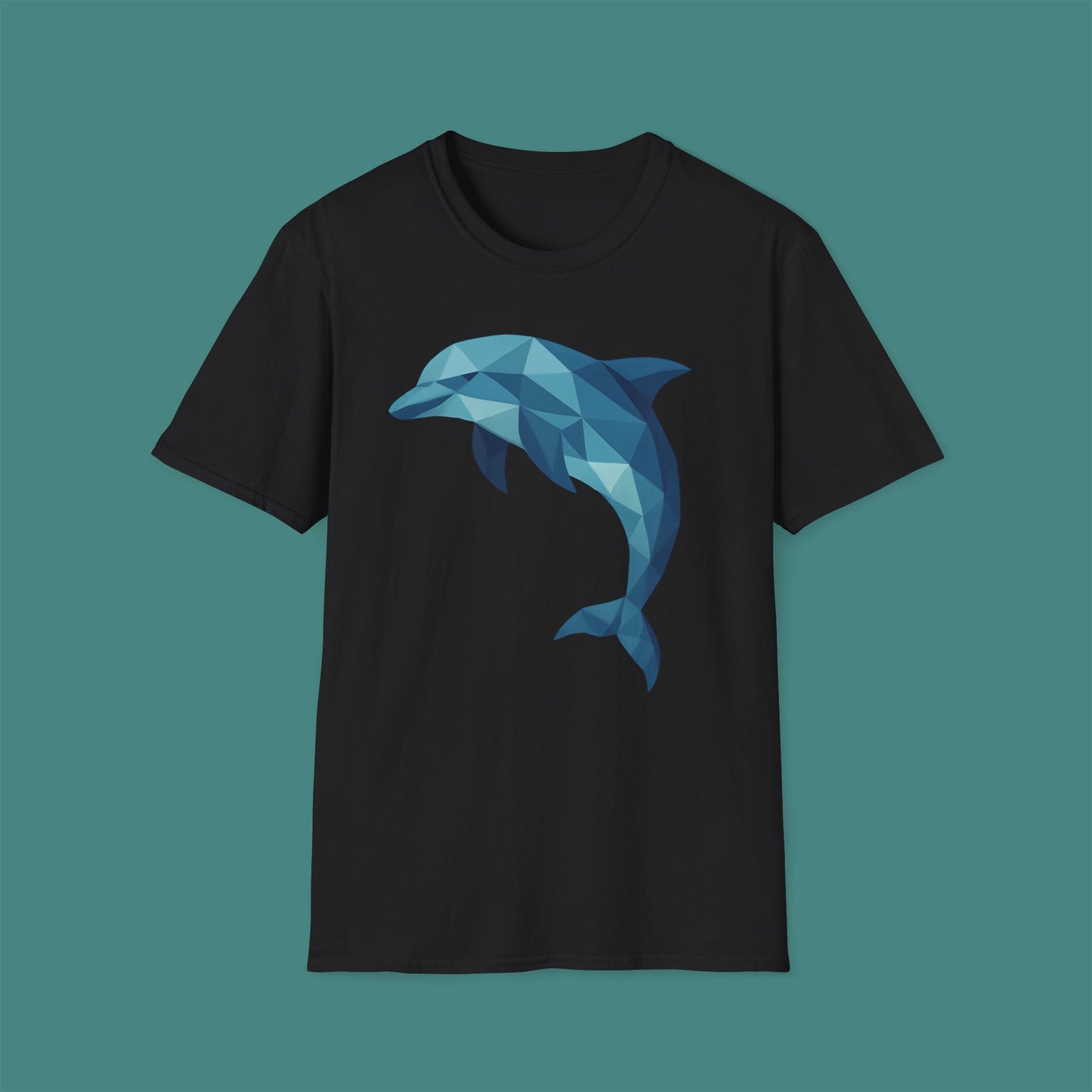 Geometric Polygon Dolphin Unisex T-Shirt