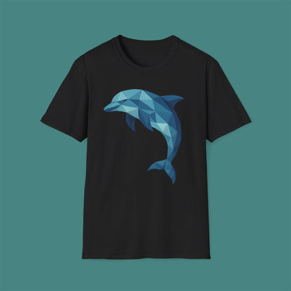 Geometric Polygon Dolphin Unisex T-Shirt