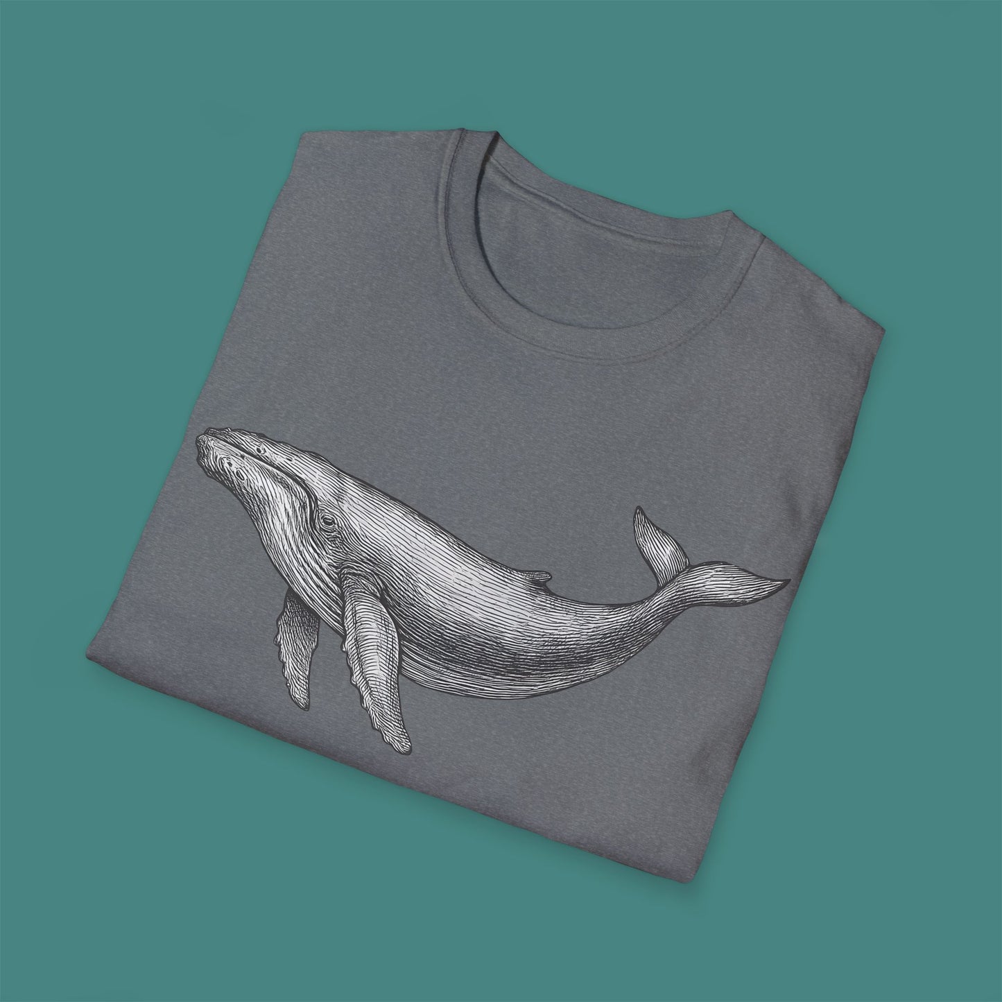 Vintage Etching Whale Unisex T-Shirt