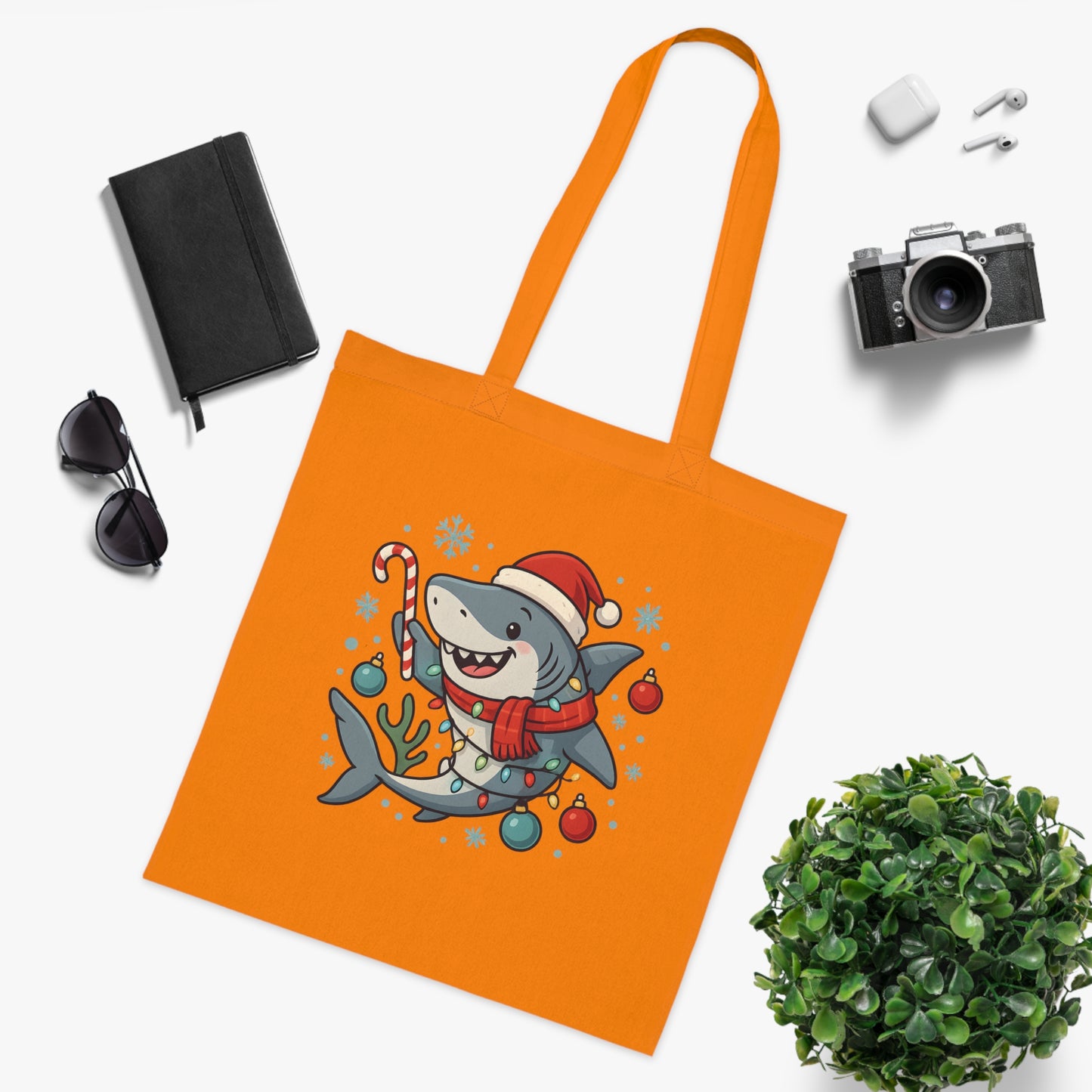 Christmas Shark Tote Bag