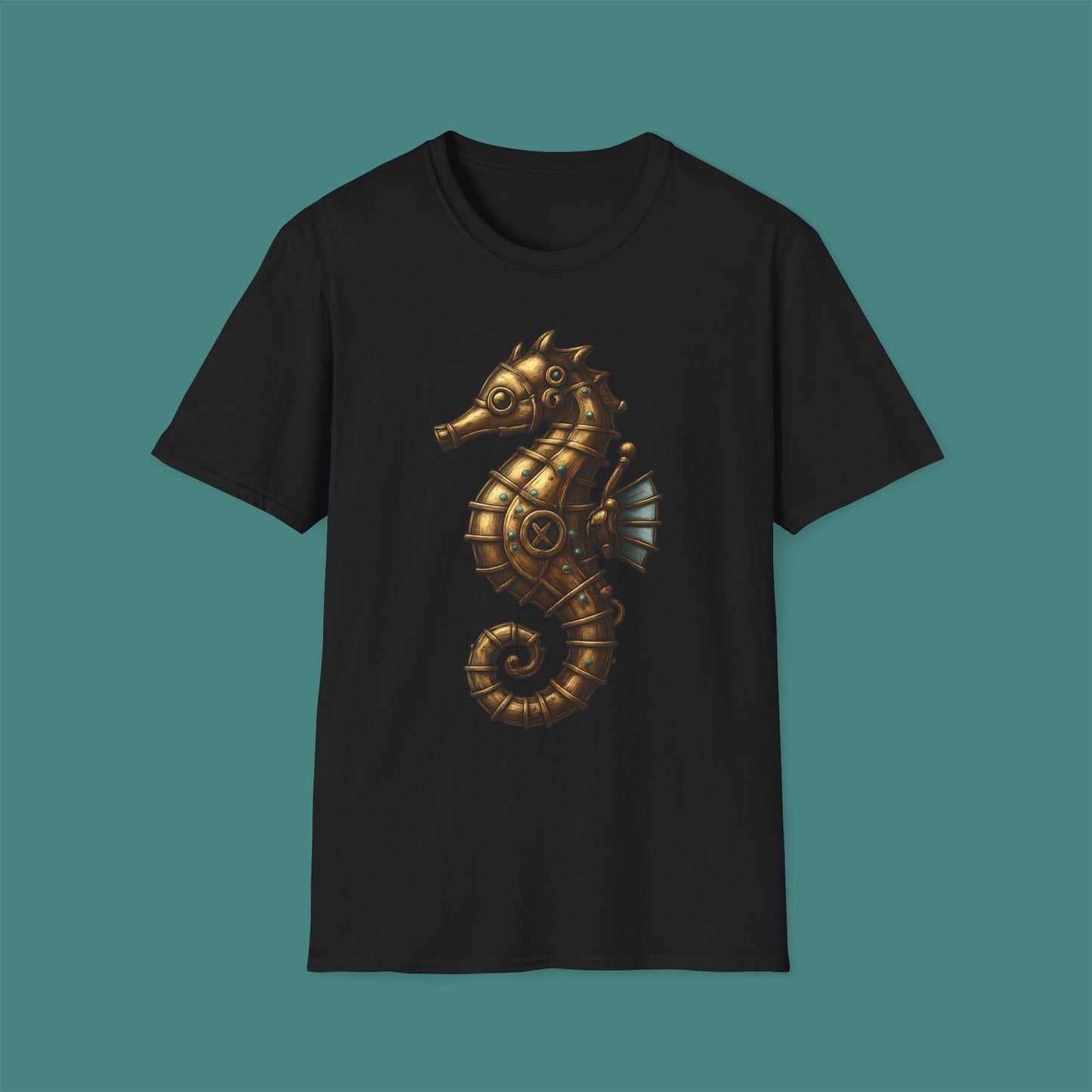 Steampunk Mechanical Seahorse Unisex T-Shirt