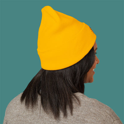 Geometric Polygon Crab Embroidered Beanie