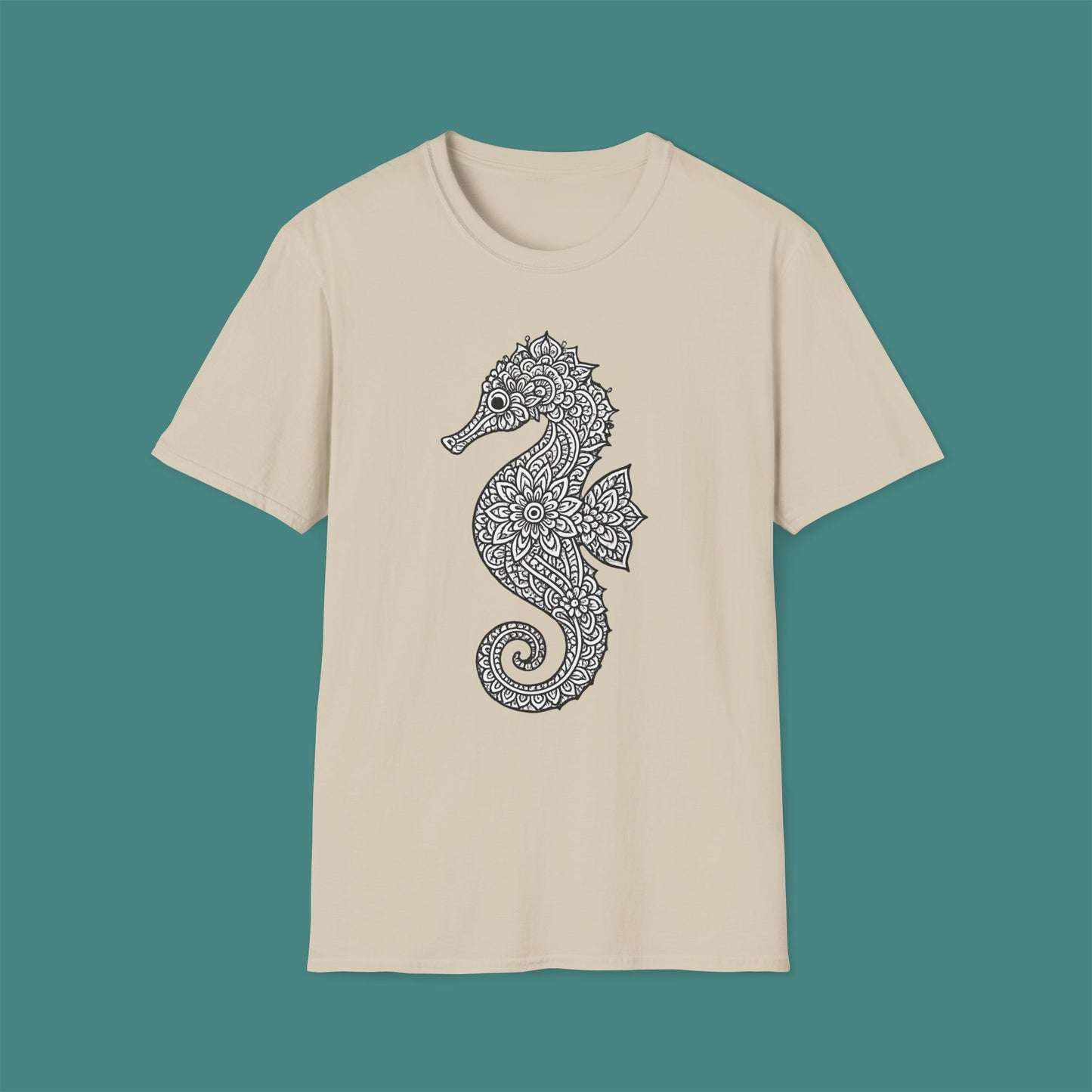 Intricate Mandala Seahorse Unisex T-Shirt