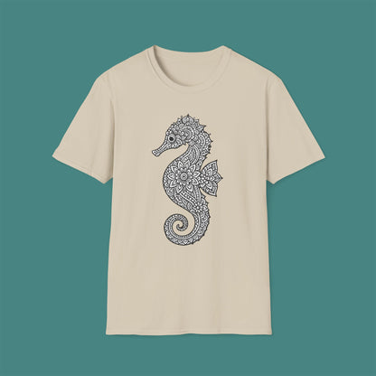 Intricate Mandala Seahorse Unisex T-Shirt