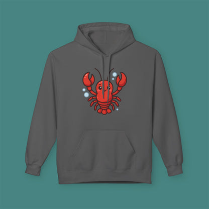 Cartoon Cute Lobster Fleece Unisex Hoodie