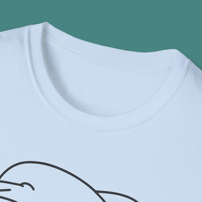 Minimalist Line Art Dolphin Unisex T-Shirt